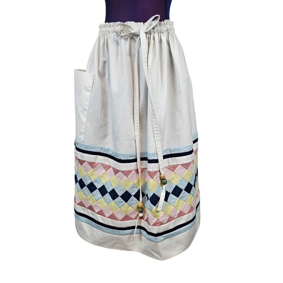 Owen Ridge Swedish Diamond Patchwork Midi Skirt One Size Women's P64 - Picture 8 of 8